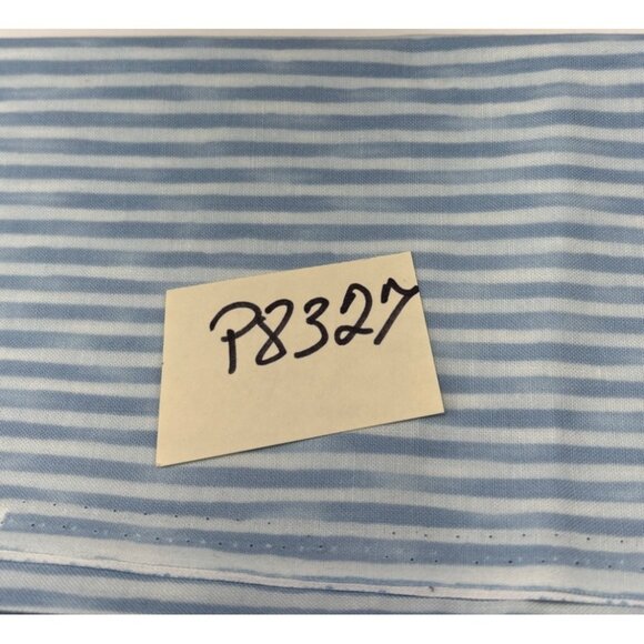 Blue & Blue Striped Cotton Fabric 10" x 42" Clothworks Sewing Crafts - Picture 8 of 10